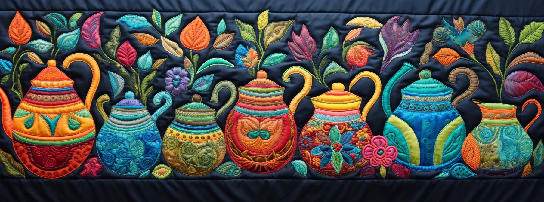 Teapot TAI020324027 Quilted Table Runner