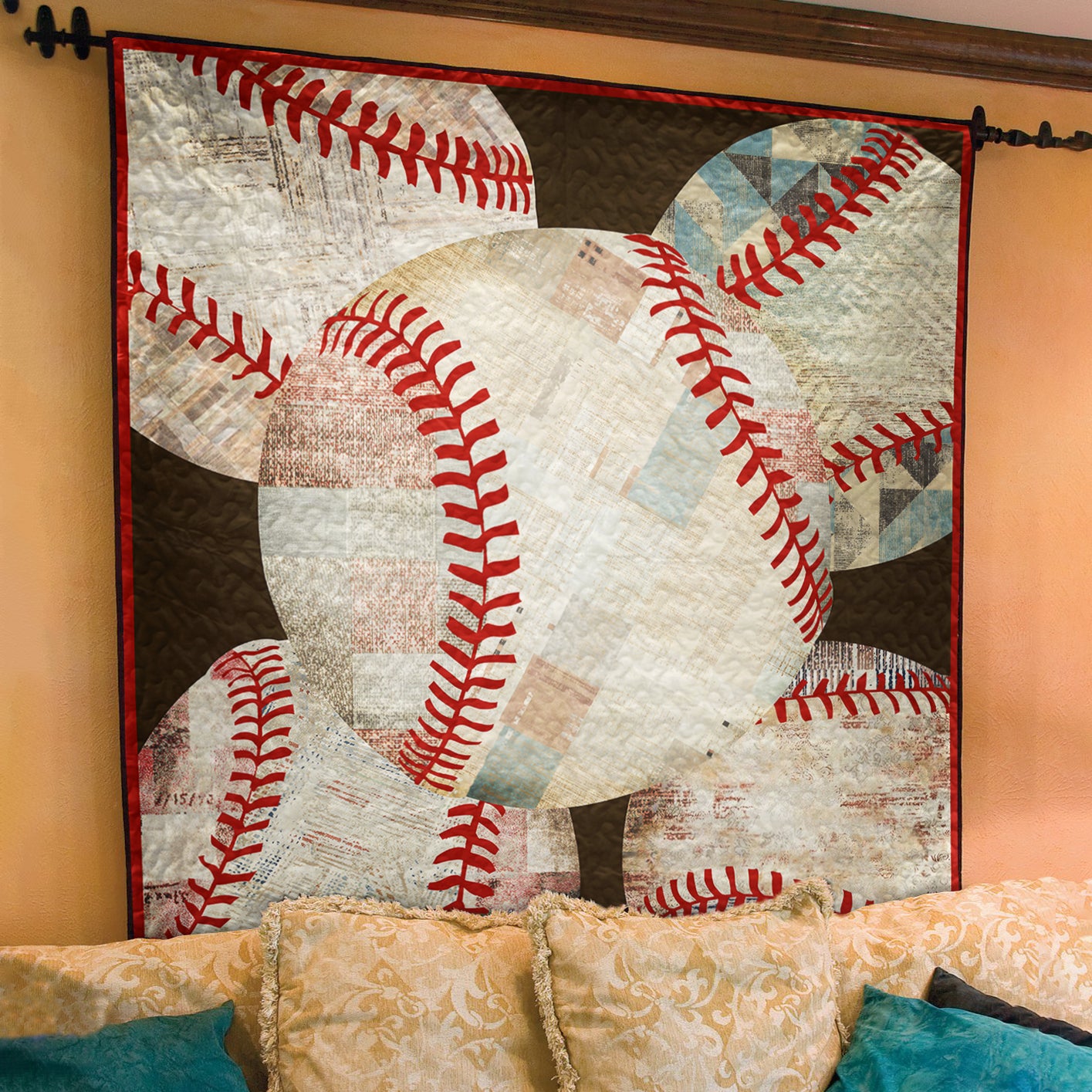 Baseball TD270929 Art Quilt