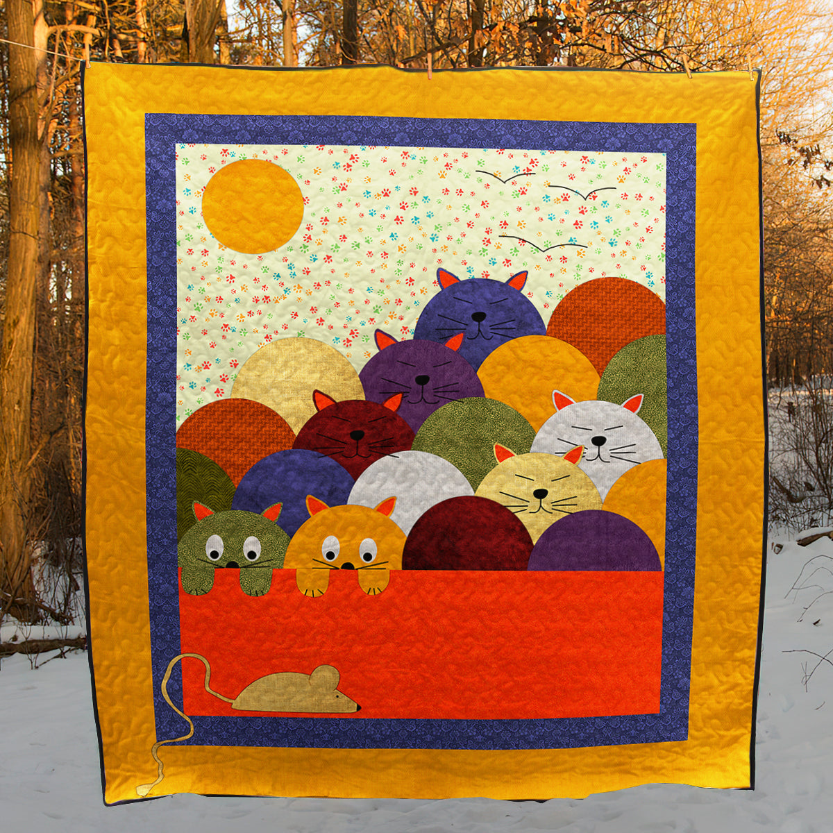 Cats CLA2810139Q Art Quilt