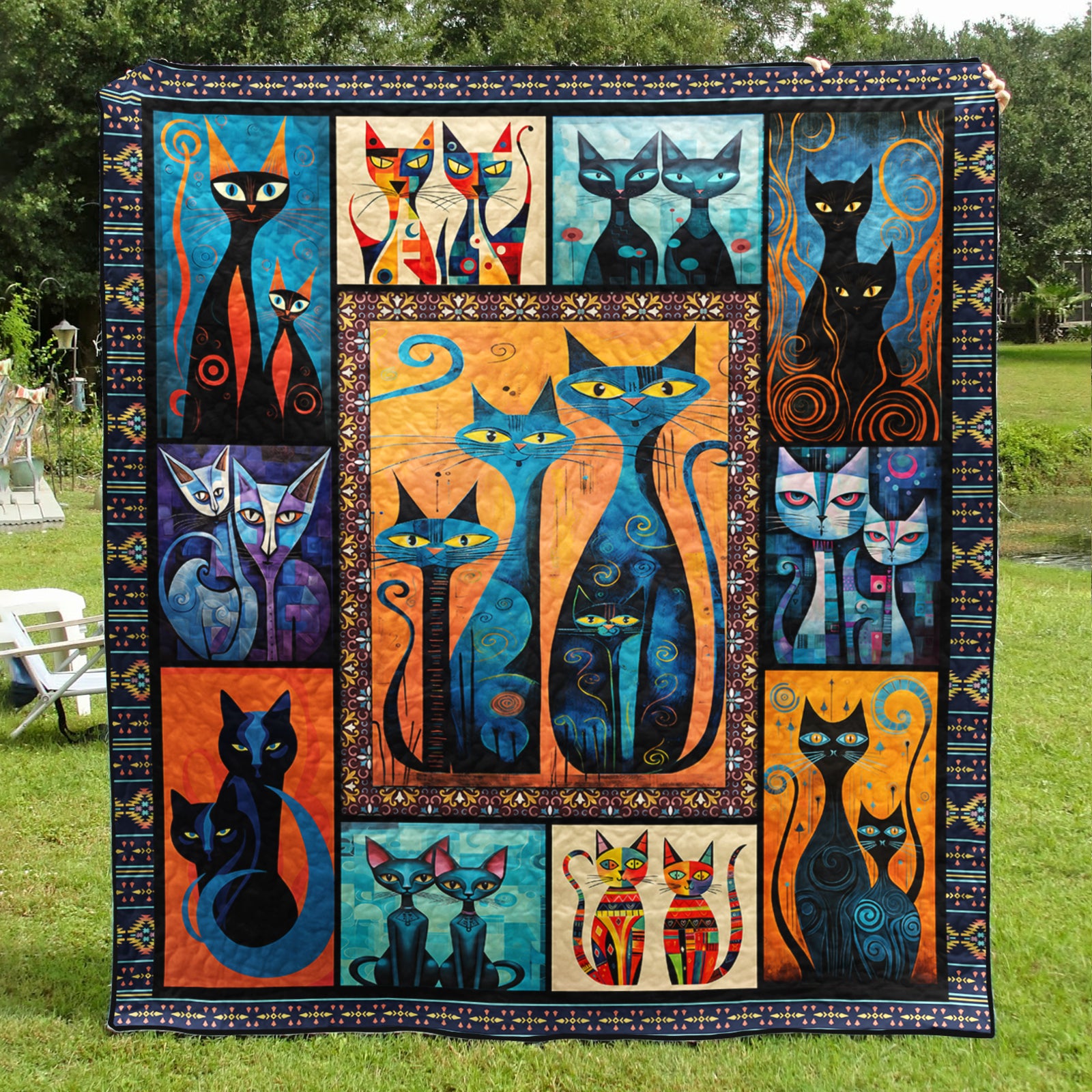 Cats CLH2511031Q Art Quilt