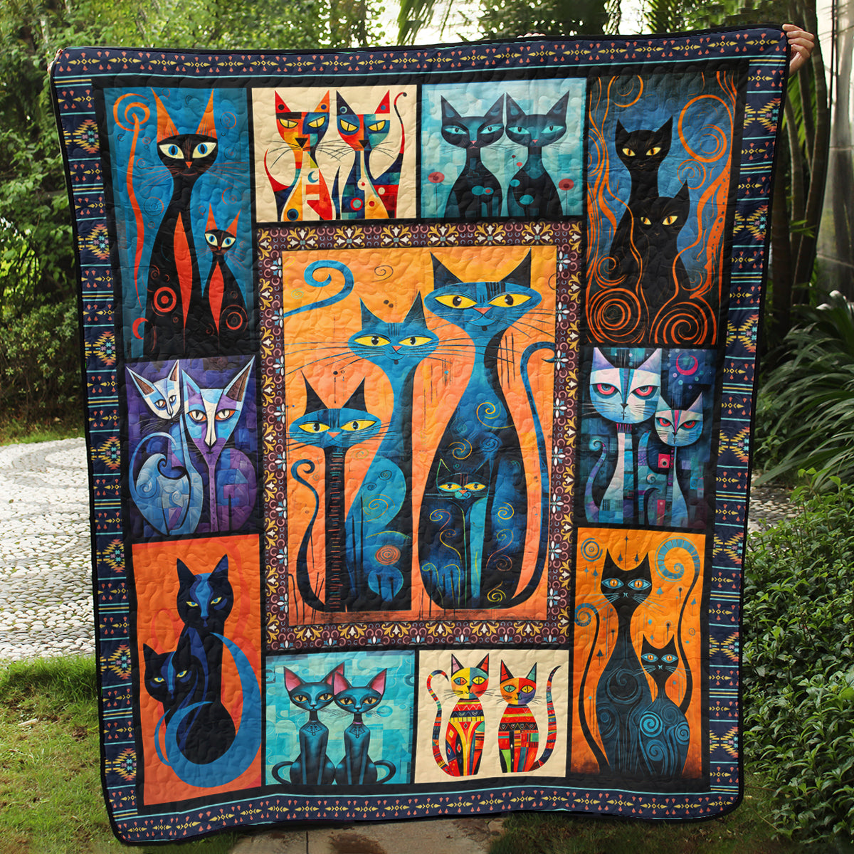 Cats CLH2511031Q Art Quilt
