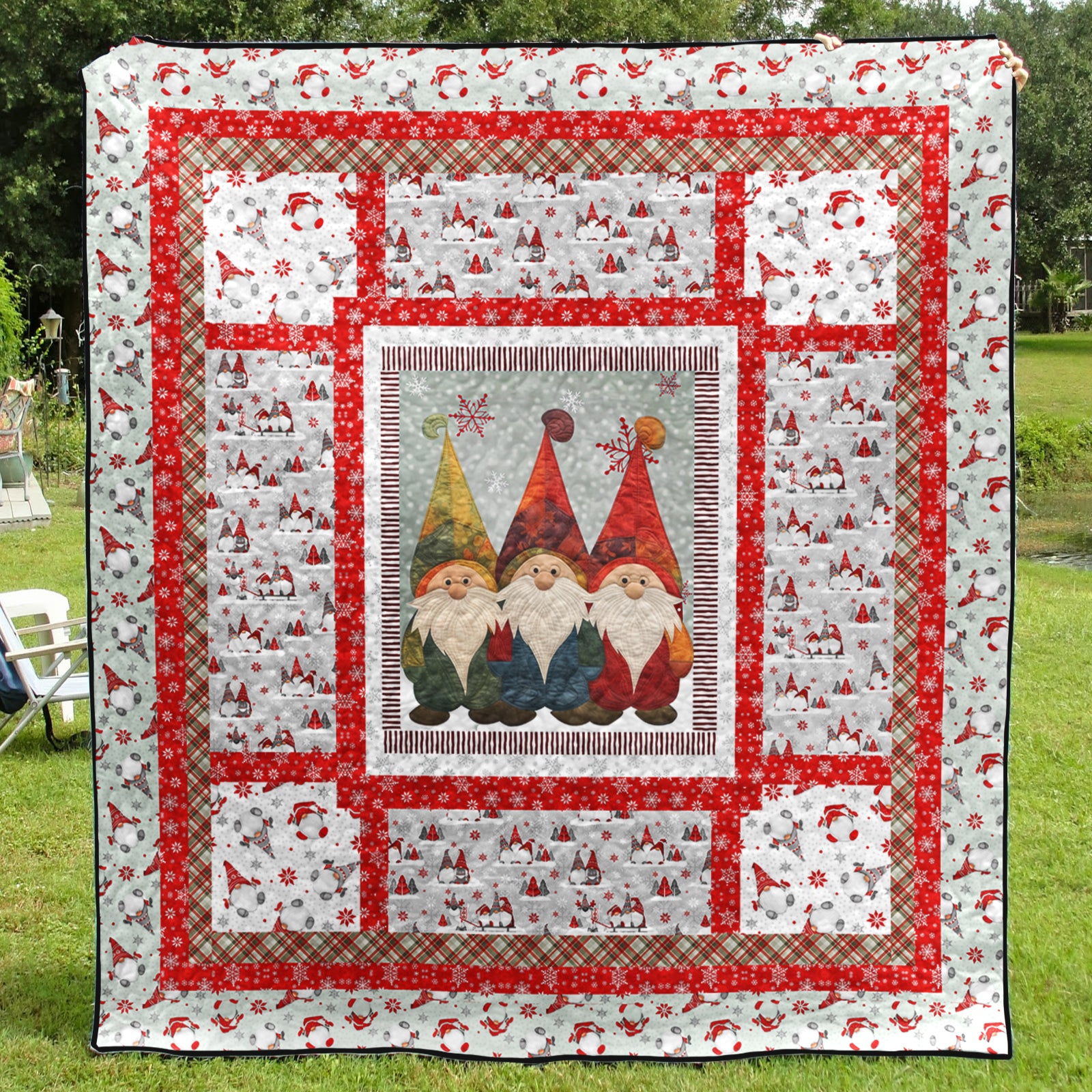 Christmas Gnome CLA2111199Q Art Quilt