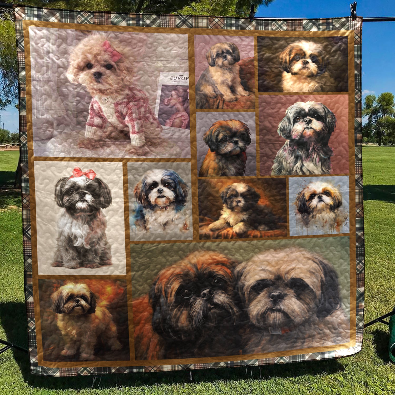 Cute Shihtzu CL09100093MDQ Art Quilt