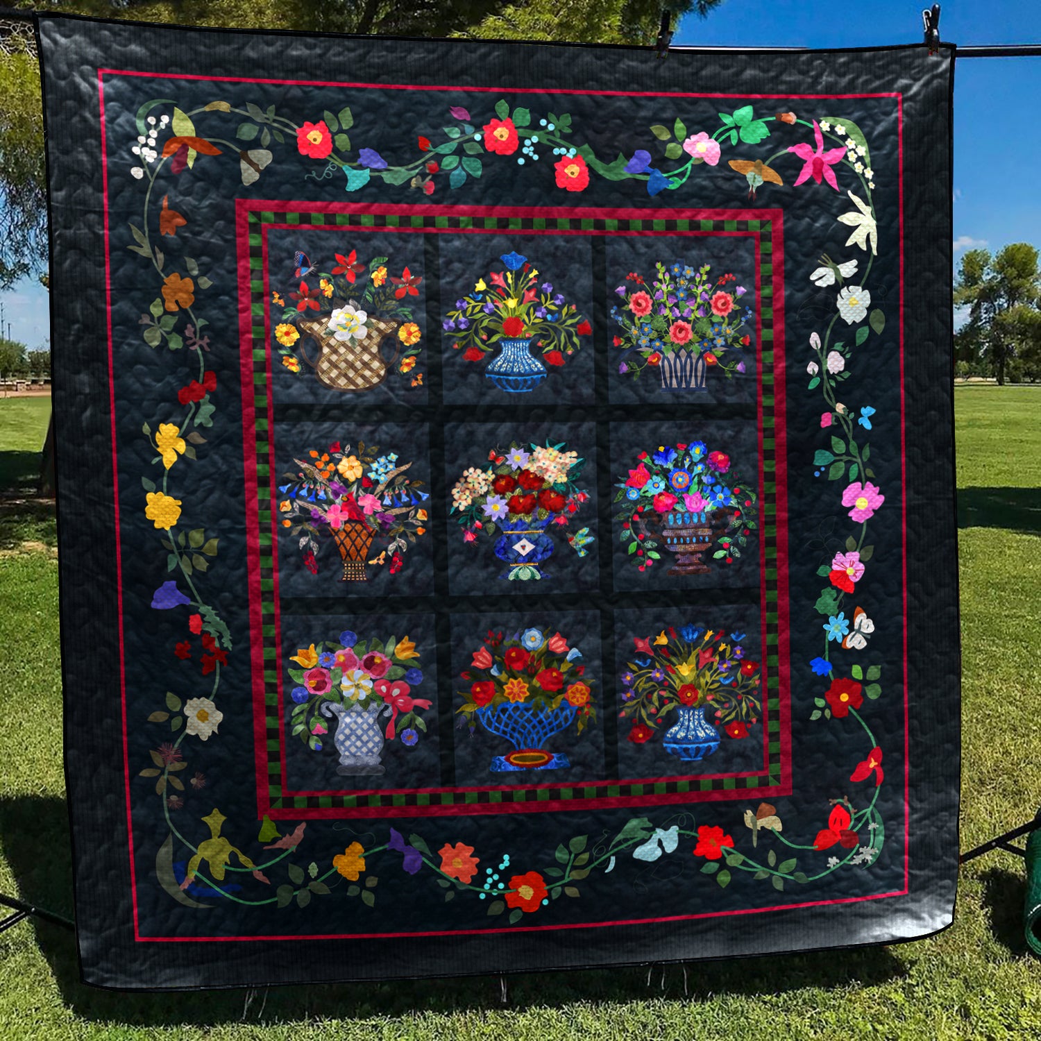 Flower CLA170633 Art Quilt