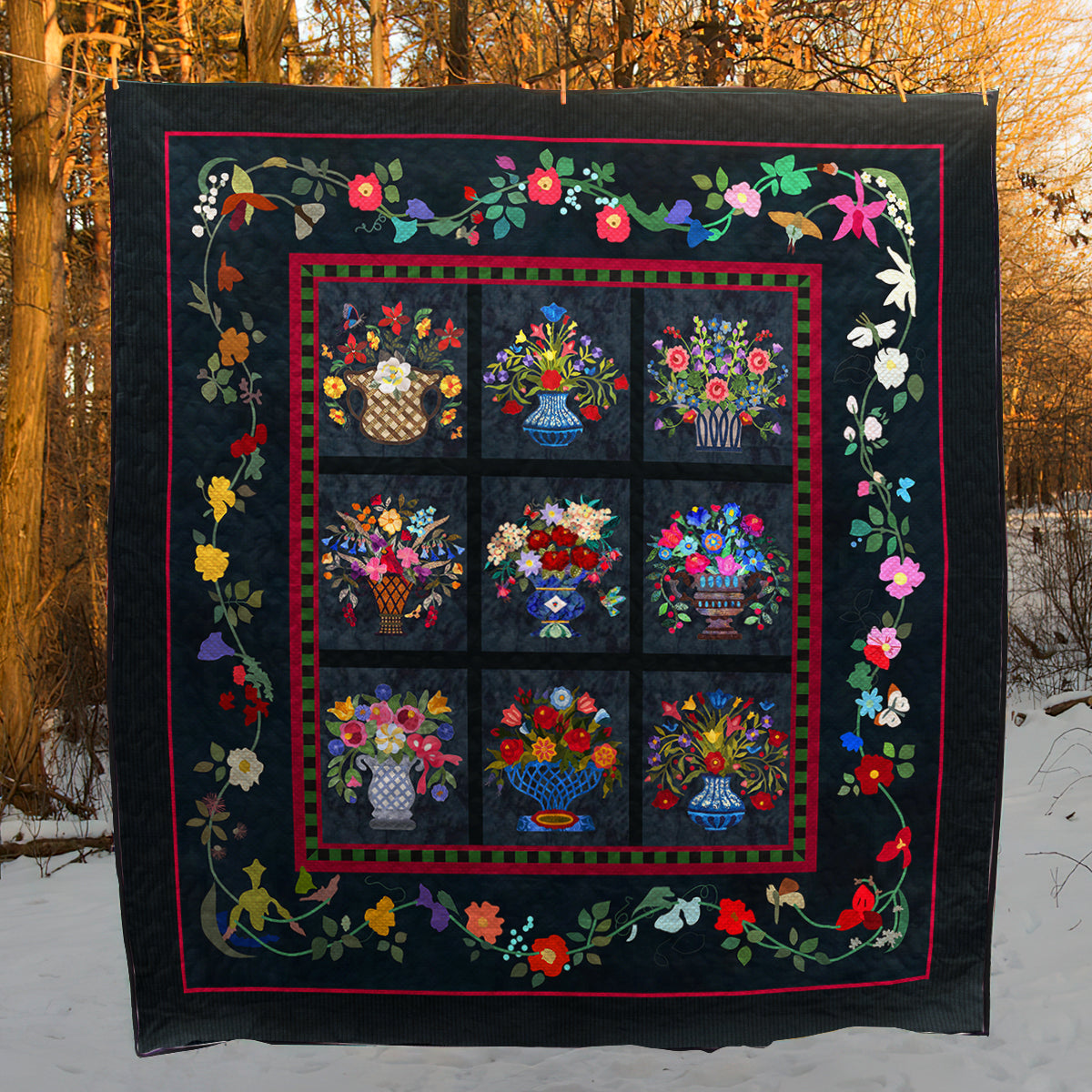 Flower CLA170633 Art Quilt