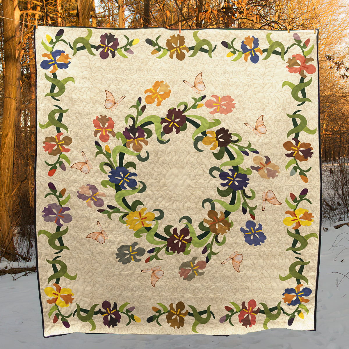 Flower Garden CLA1210173Q Art Quilt