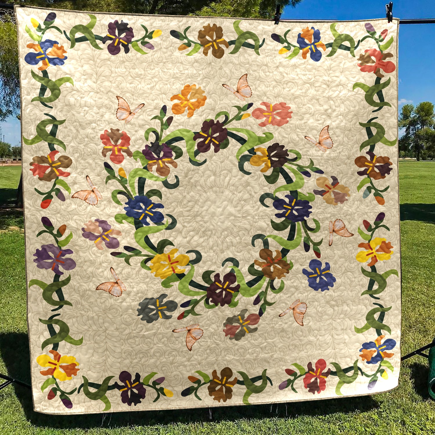 Flower Garden CLA1210173Q Art Quilt