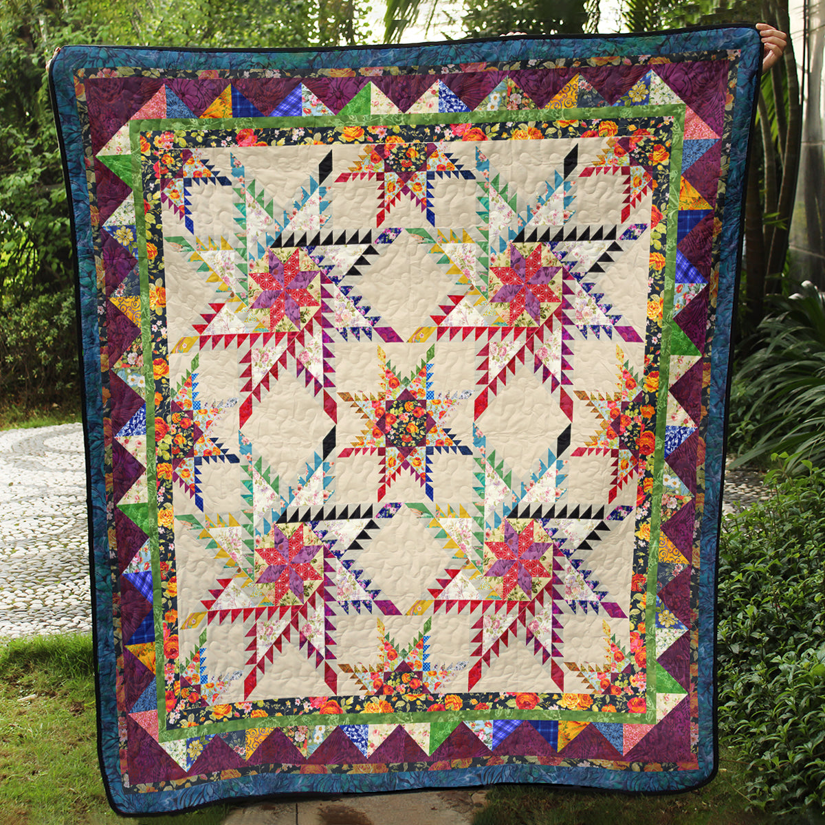 Flower Rose Amish Art Quilt TL090701Y