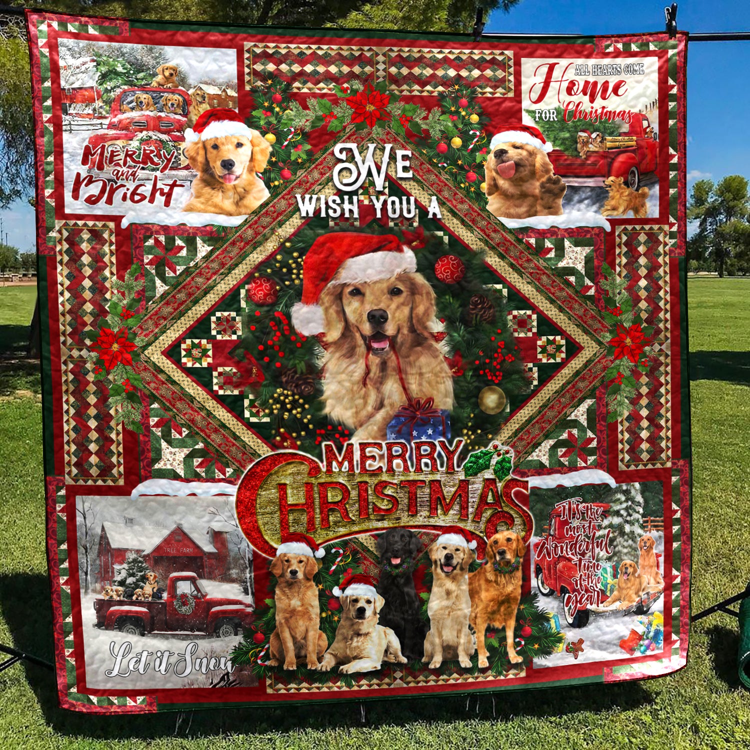 Golden Retriever Art Quilt HT011104