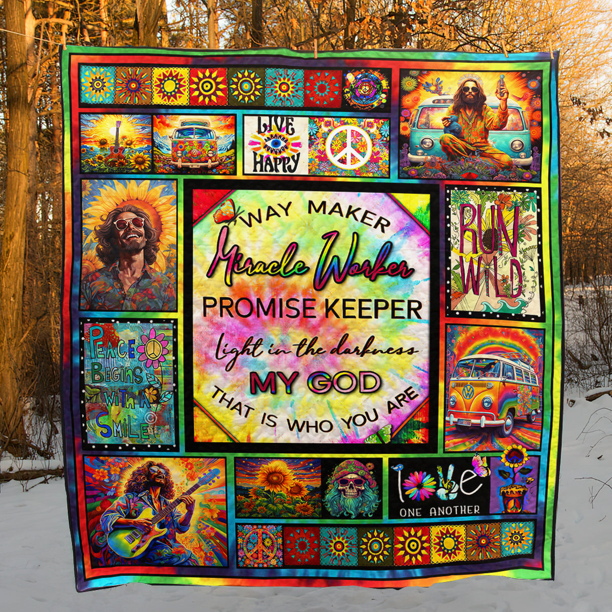 Hippie Light In The Darkness ND291002 Art Quilt