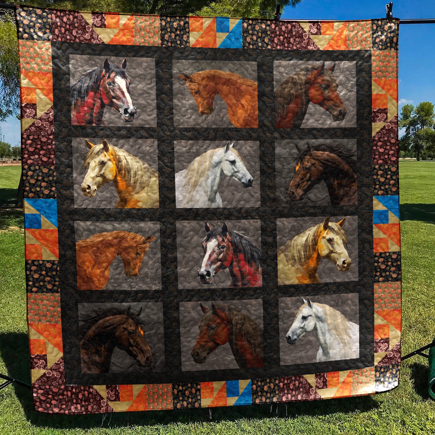 Horse Shades Of Horses TD19110295 Art Quilt