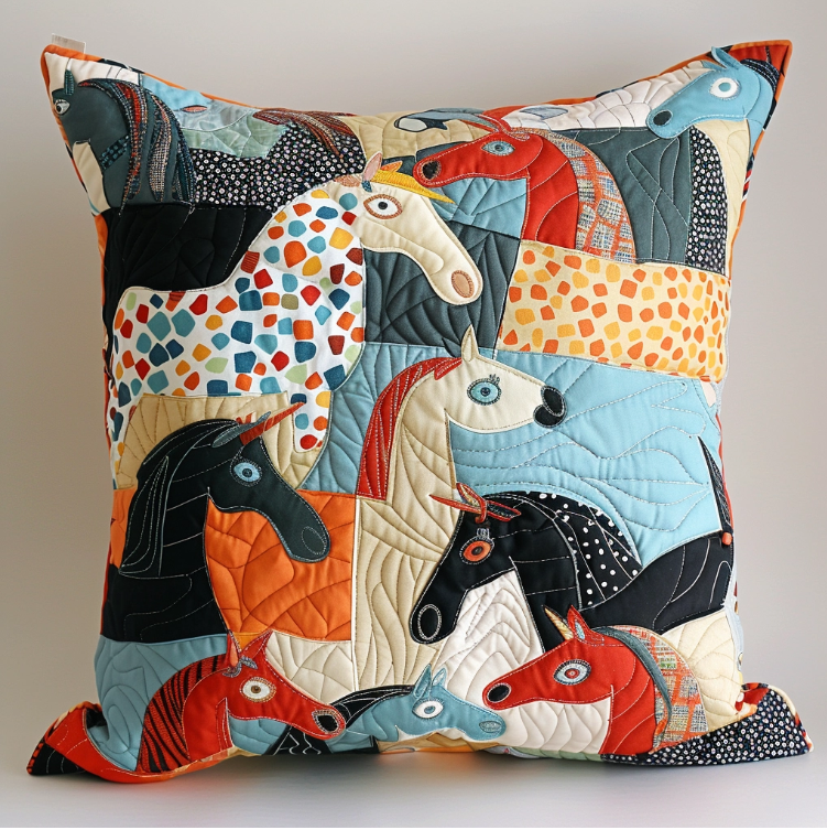 Horse TAI240424215 Quilted Pillow Case