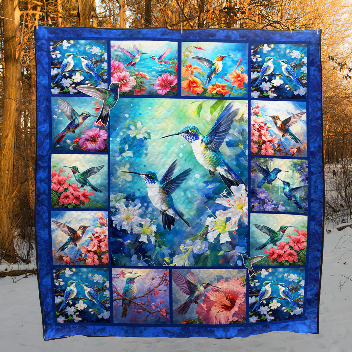Hummingbird Art Quilt HN281002T