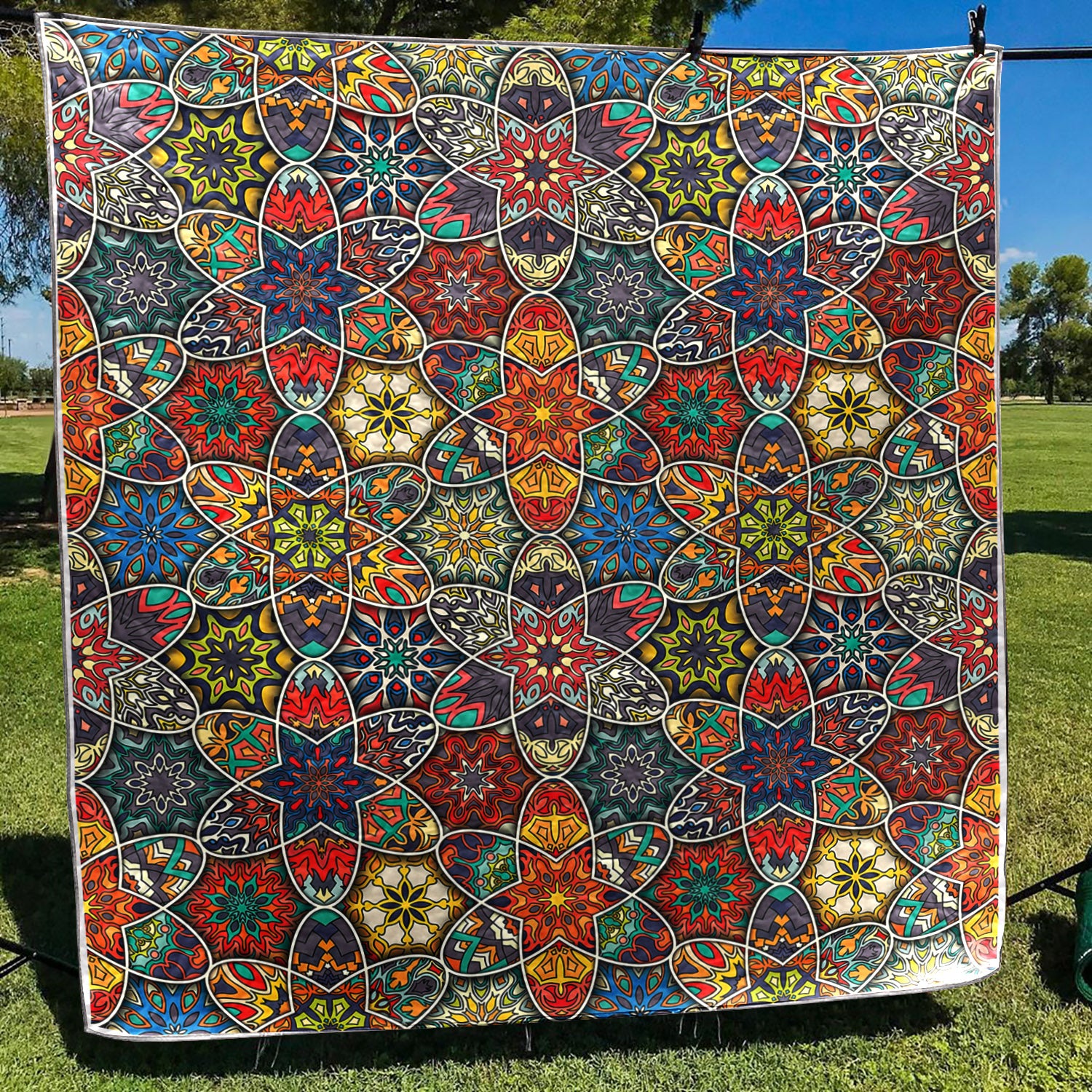 Mandala Star Bohemian CL17100369MDQ Art Quilt