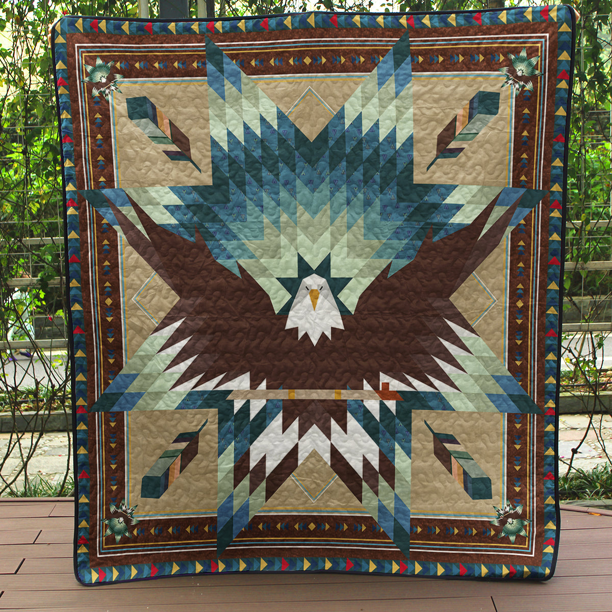 Native American Inspired Eagle Art Quilt HN201001Y