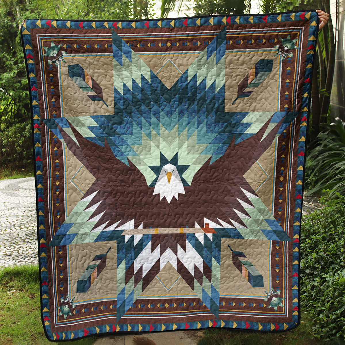 Native American Inspired Eagle Art Quilt HN201001Y