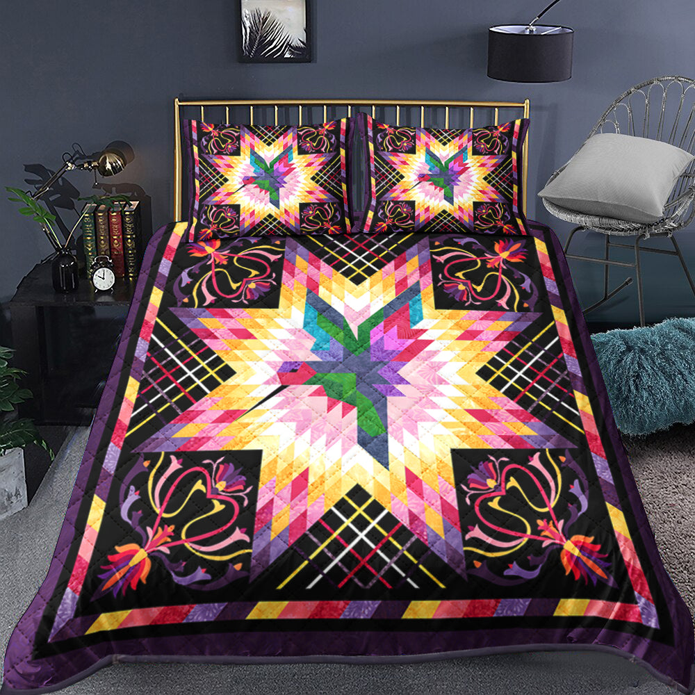 Native American Inspired Hummingbird Star Quilt Bed Set TL230510Y
