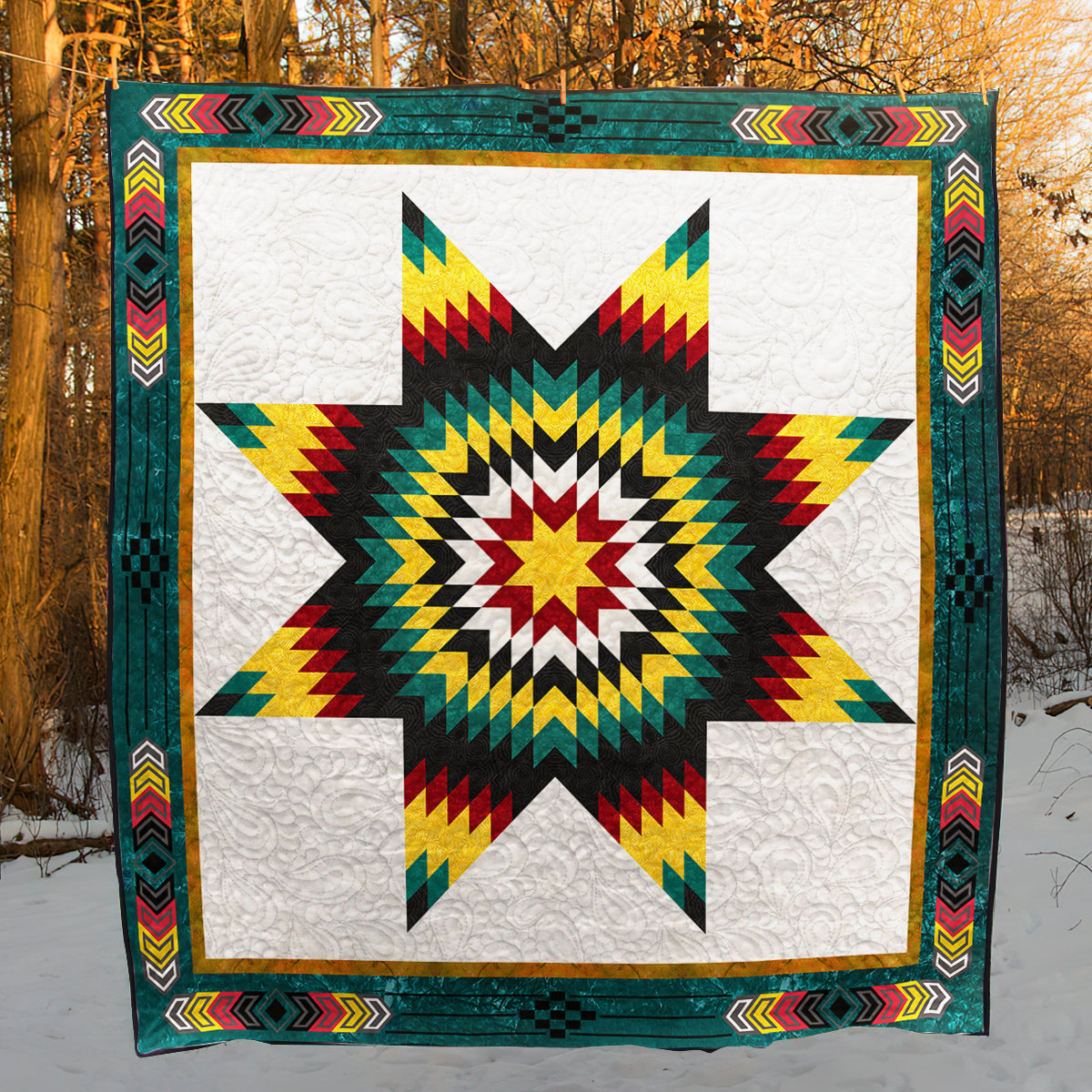 Native American Inspired Star Art Quilt HM01082303BL