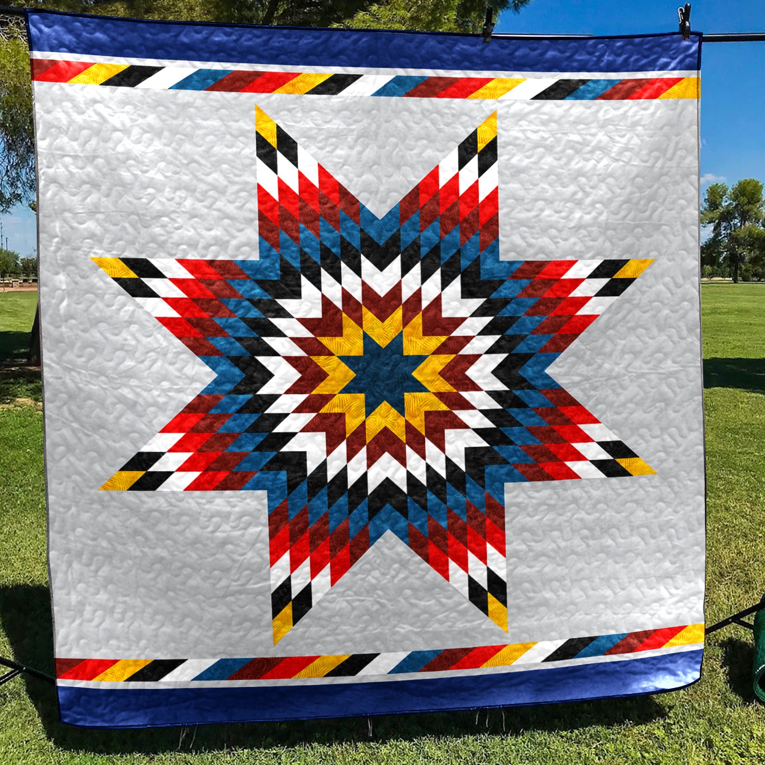 Native American Inspired Star Art Quilt HM02082303BL