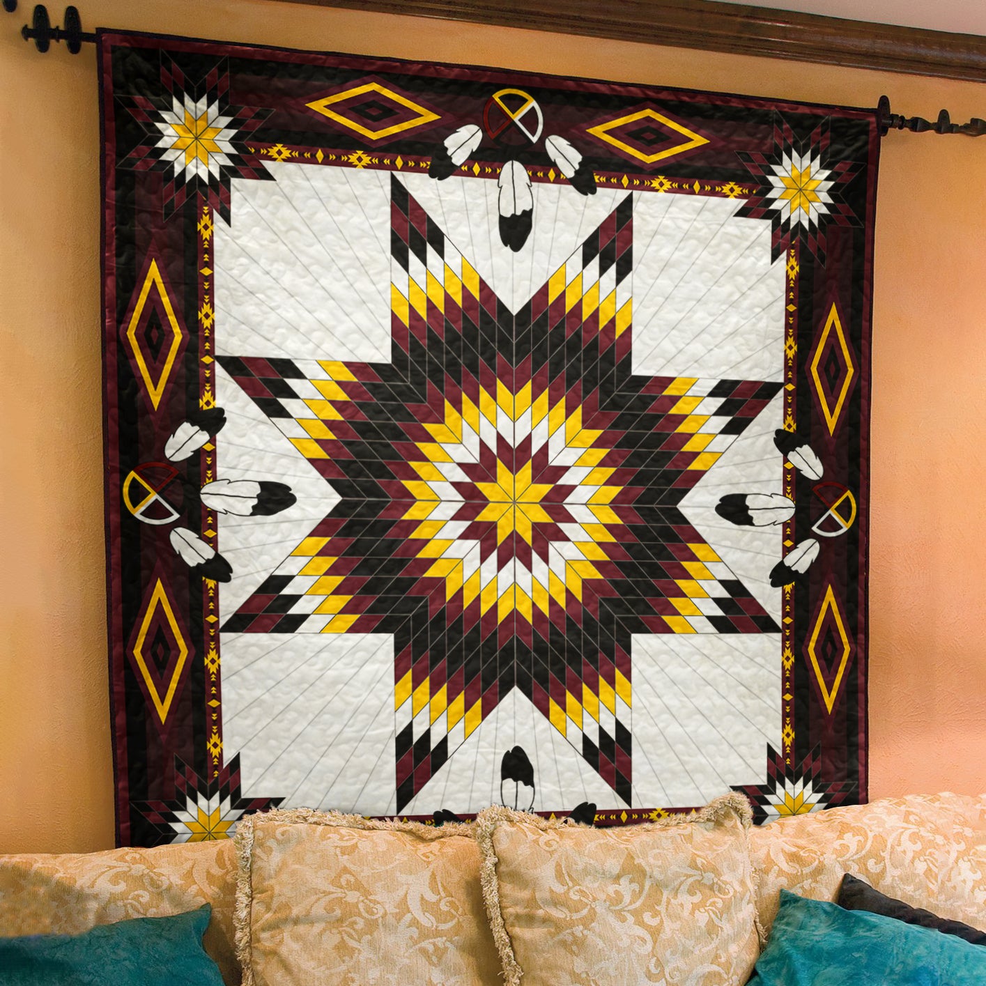 Native American Inspired Star CLA1510296Q Art Quilt