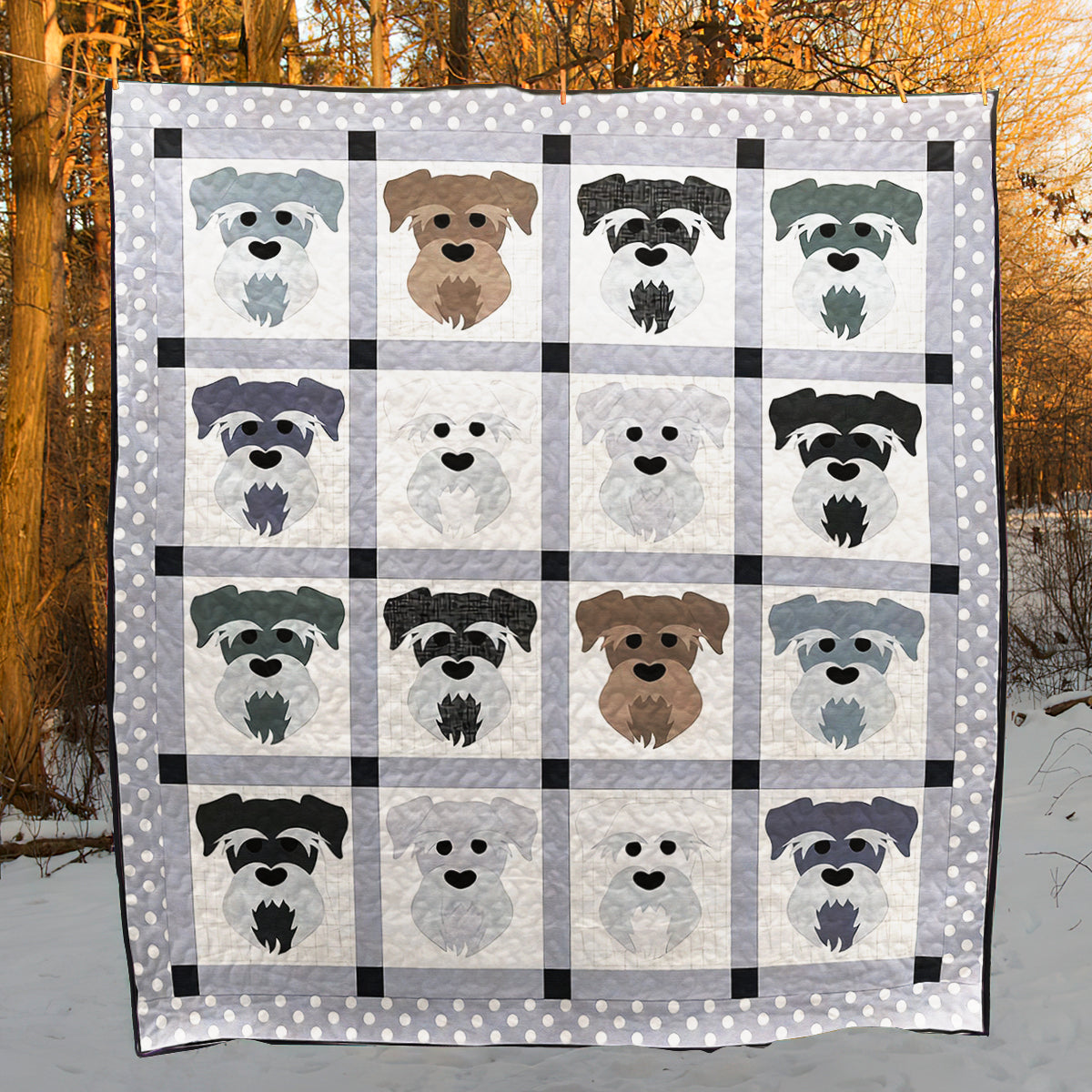 Schnauzer CLM0611595 Art Quilt