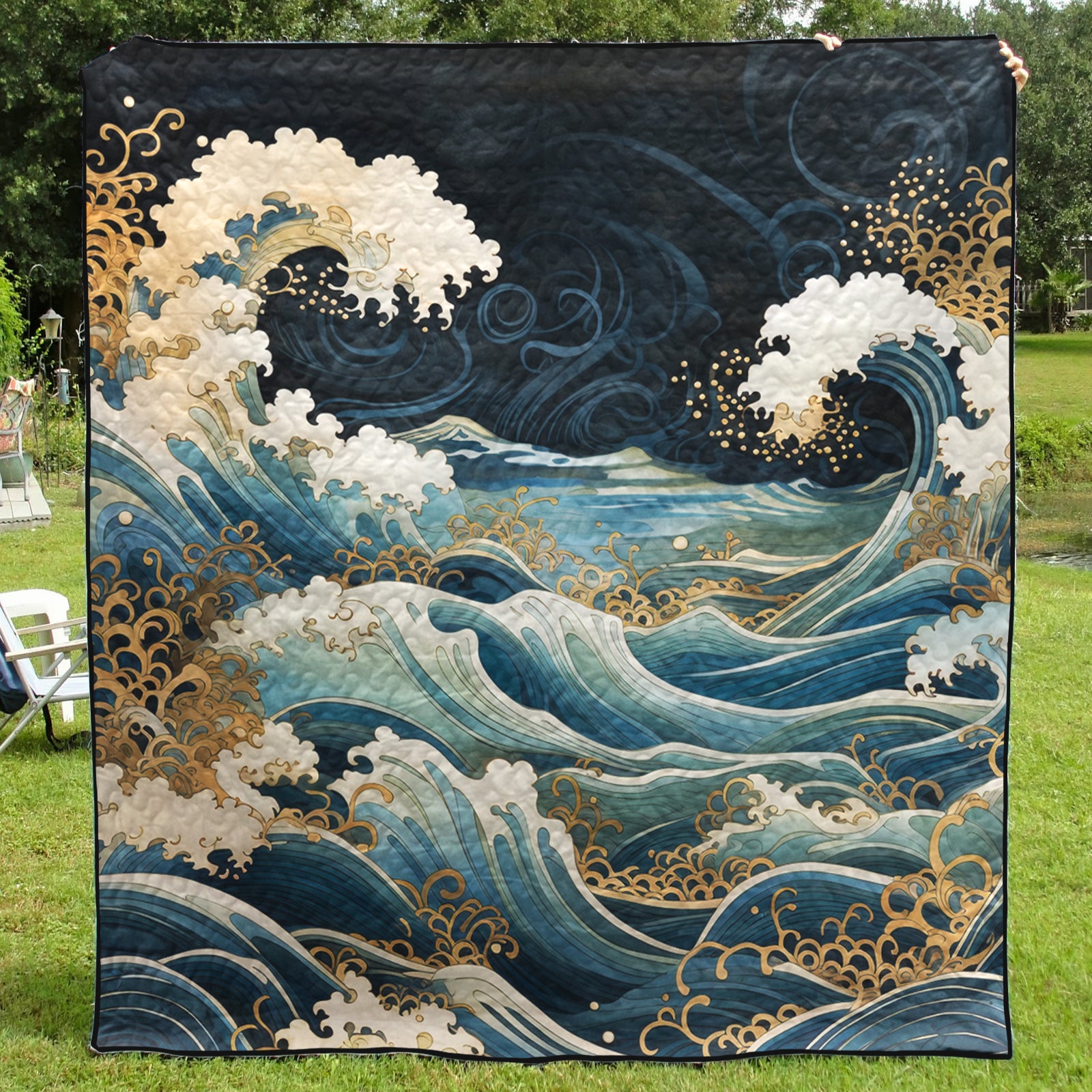 Sea Wave CLA2310399Q Art Quilt