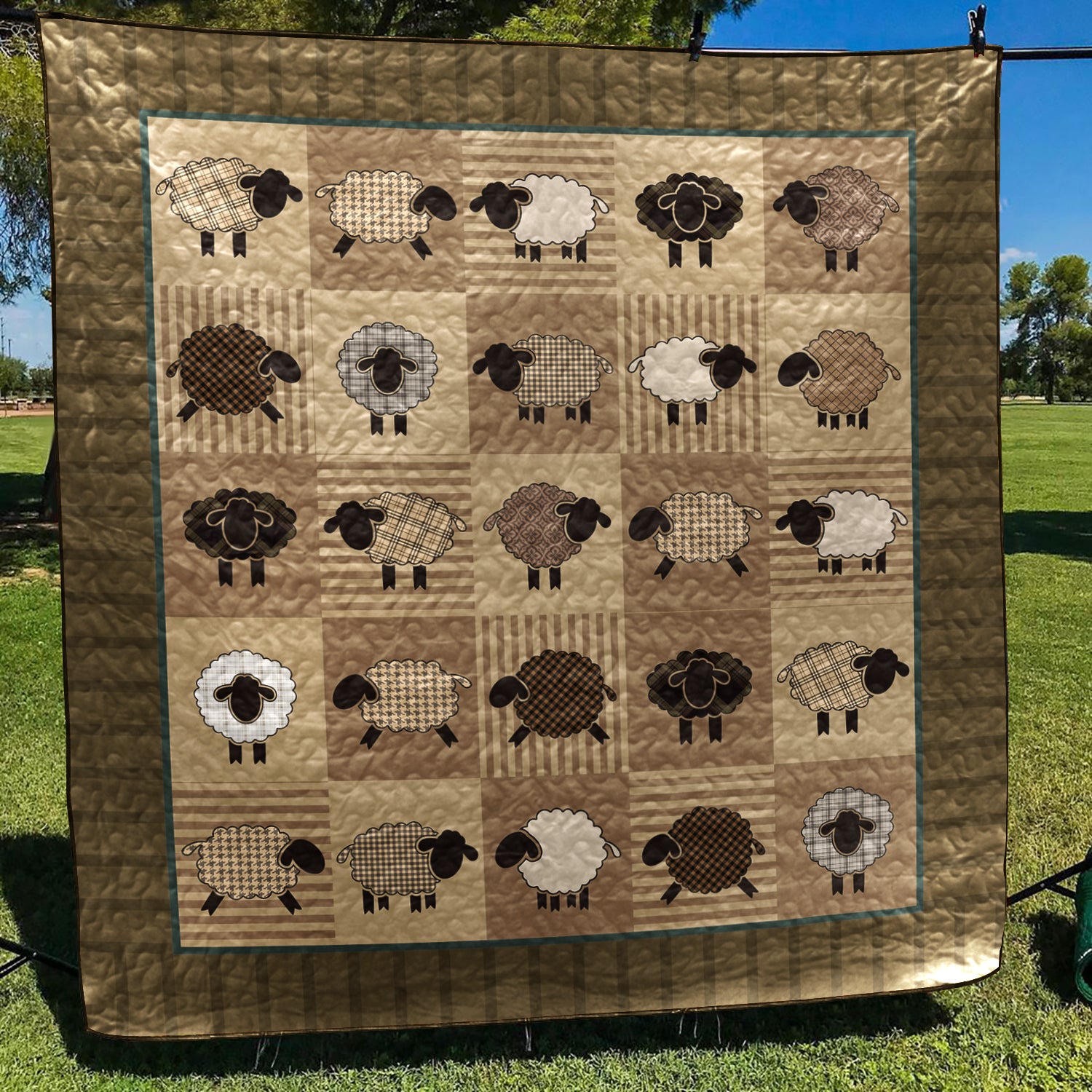 Sheep CLA1710510Q Art Quilt