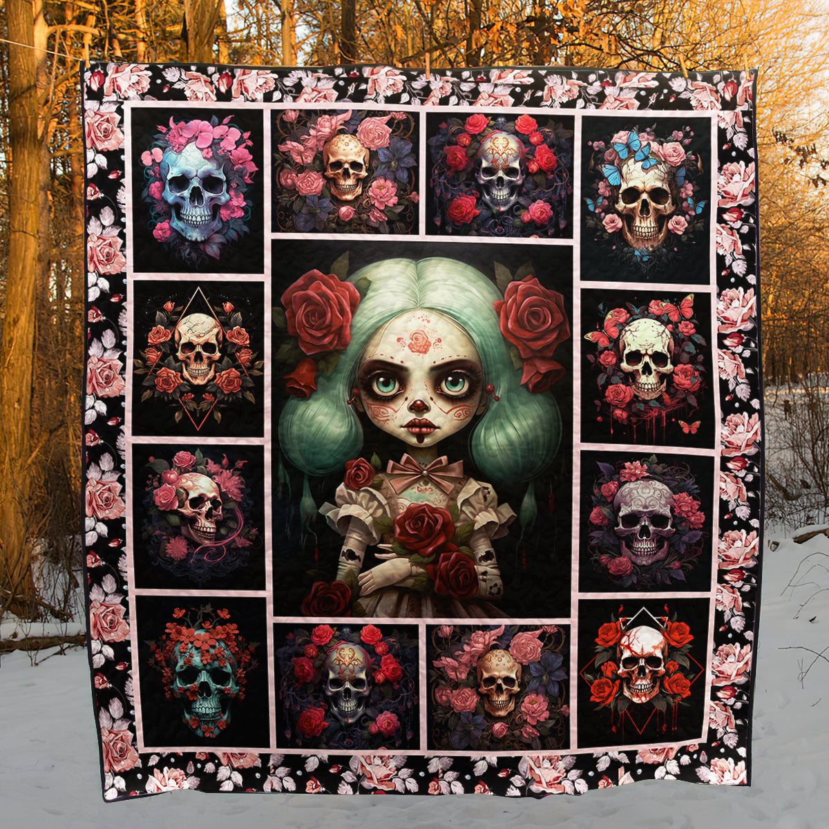 Skull QH060802C TBG Art Quilt