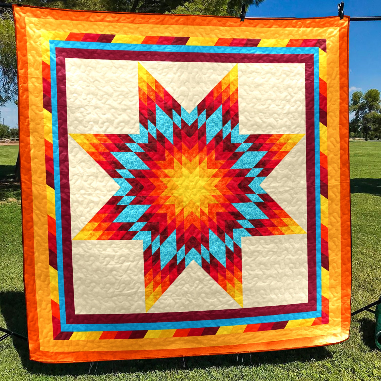 Native American Inspired Star CLA0710670Q Art Quilt