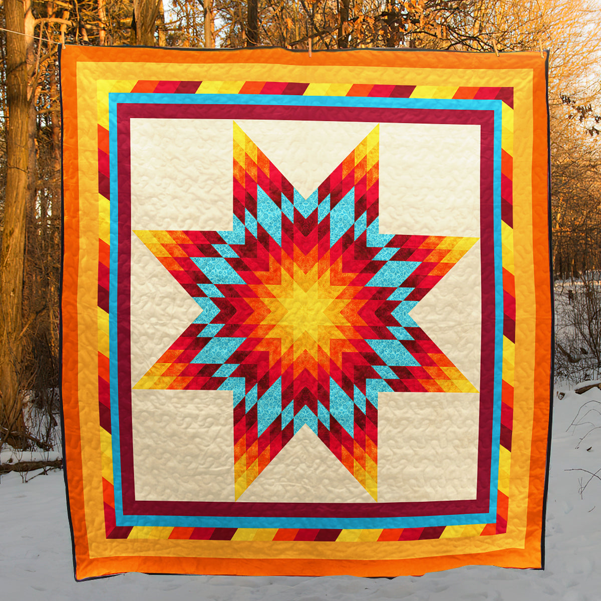 Native American Inspired Star CLA0710670Q Art Quilt