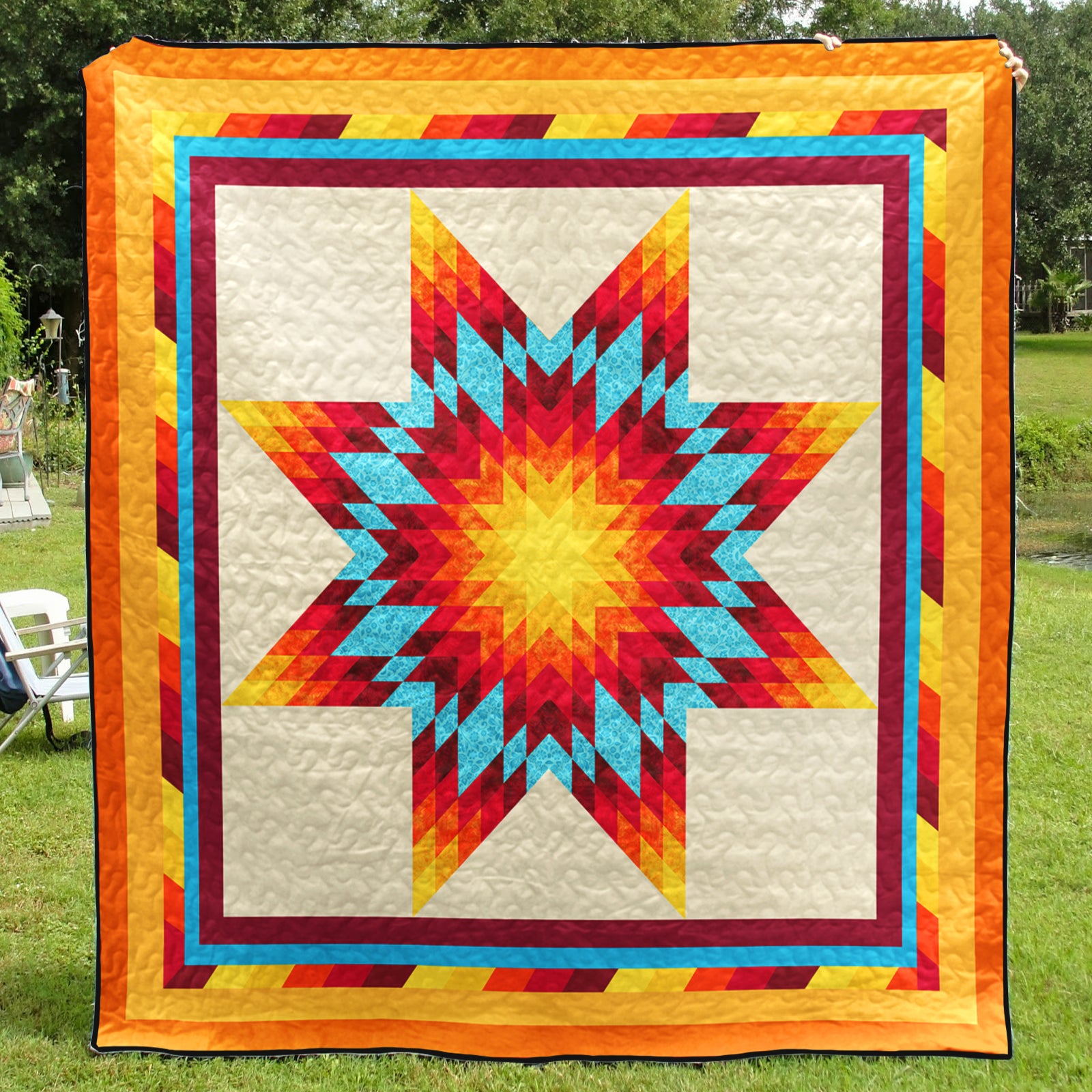 Native American Inspired Star CLA0710670Q Art Quilt
