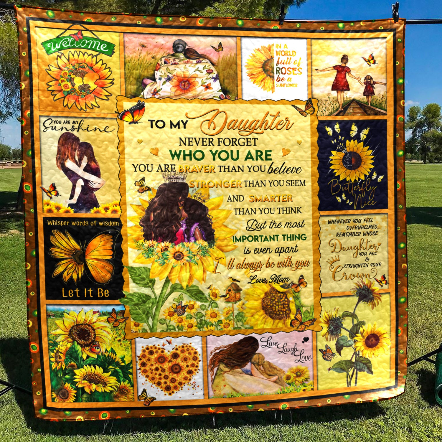To My Daughter Sunflower ND211008 Art Quilt