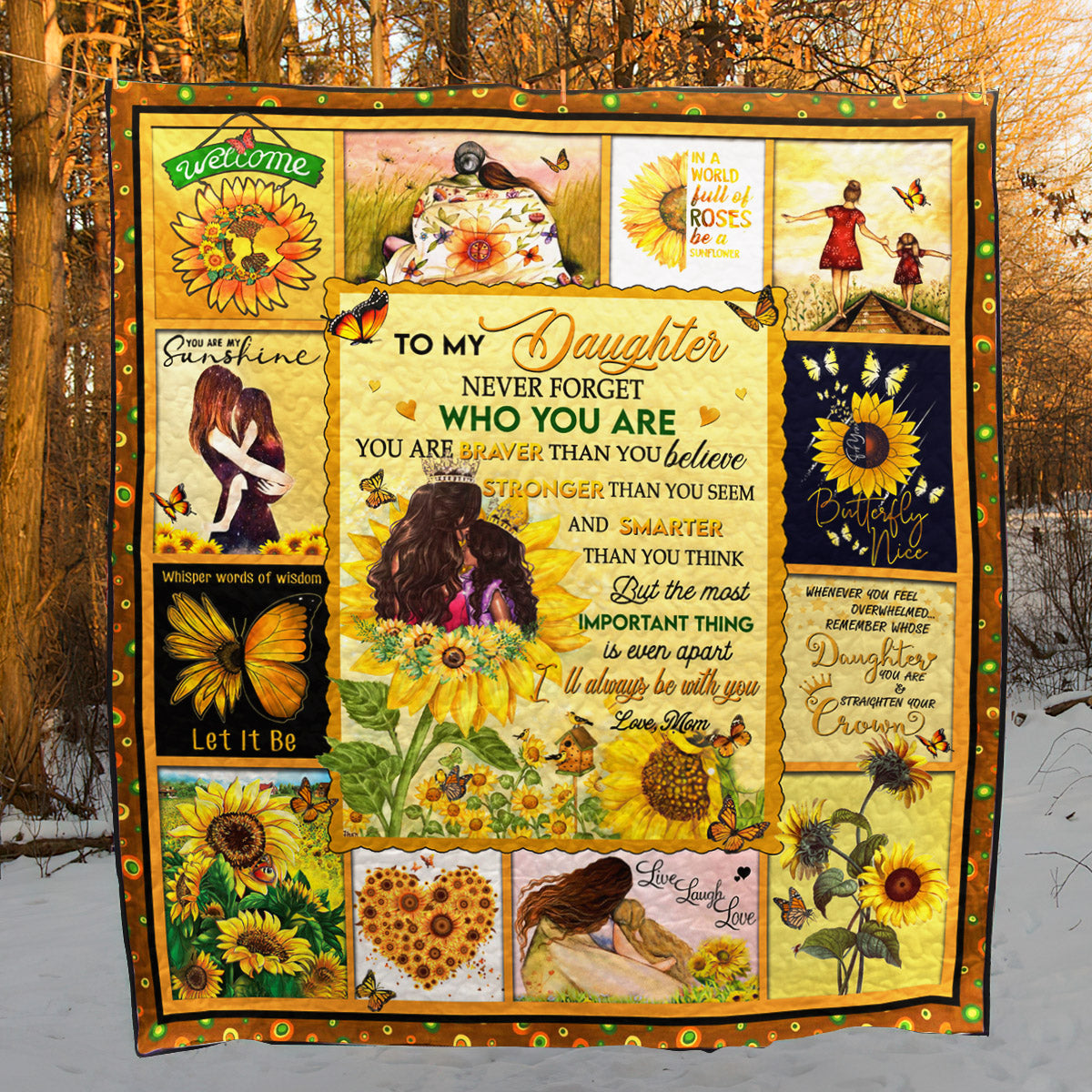 To My Daughter Sunflower ND211008 Art Quilt