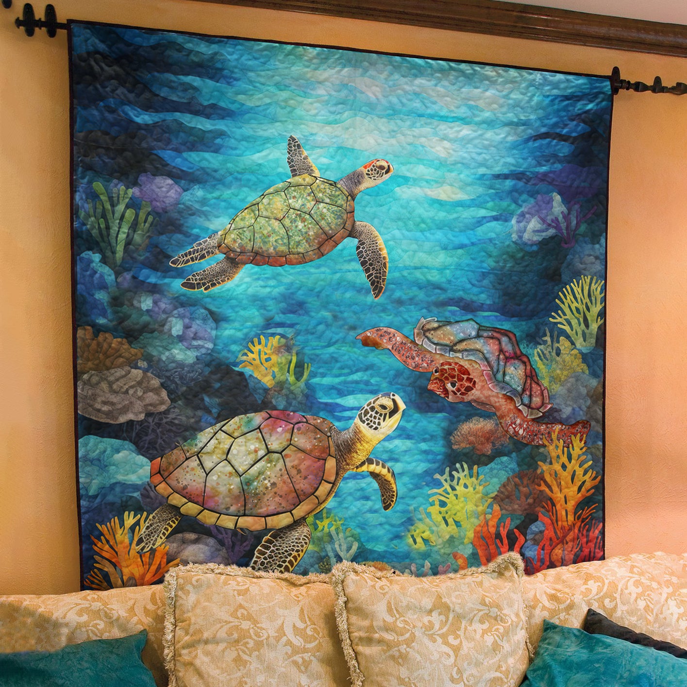 Turtle CLA260681 Art Quilt