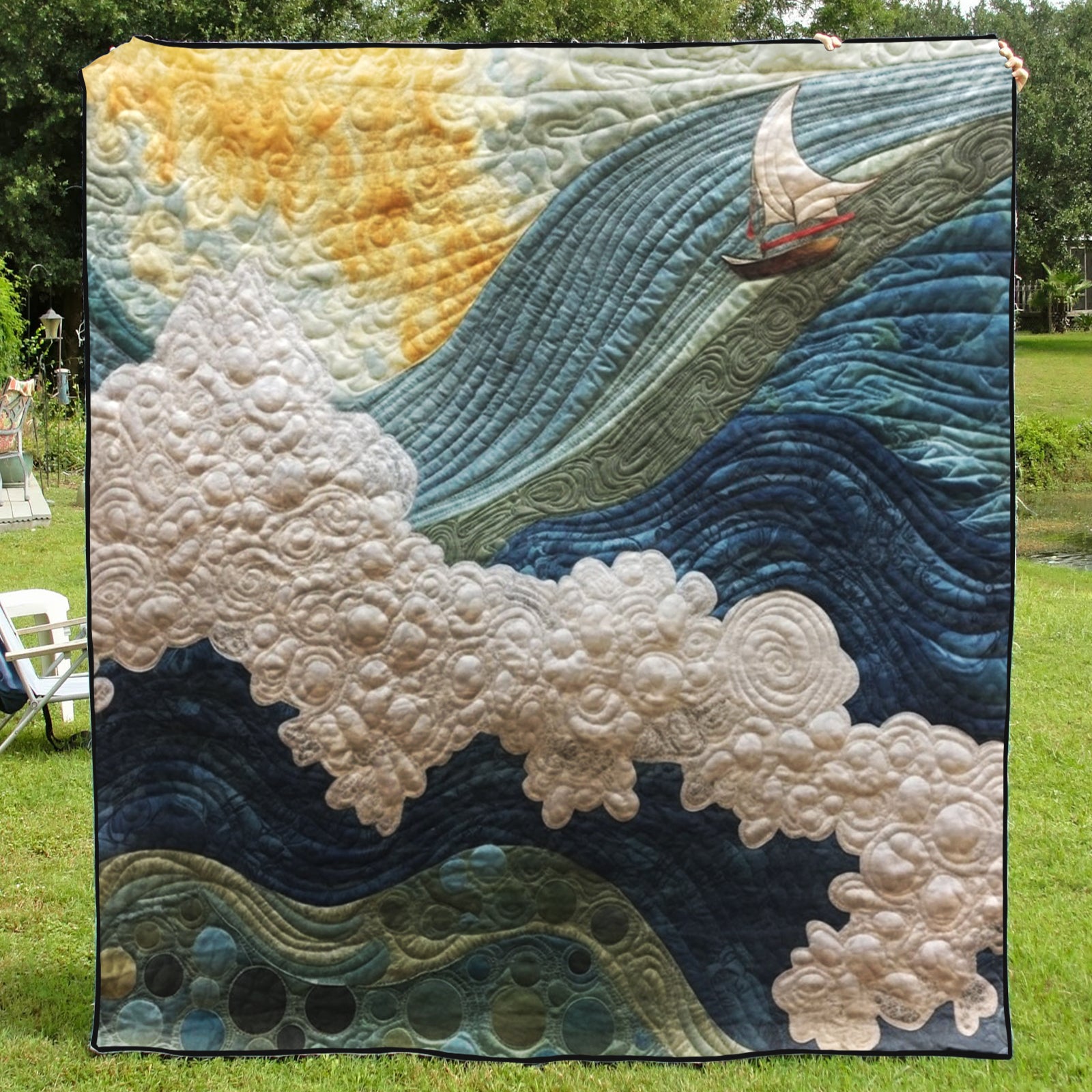 Waves CLA1510487Q Art Quilt