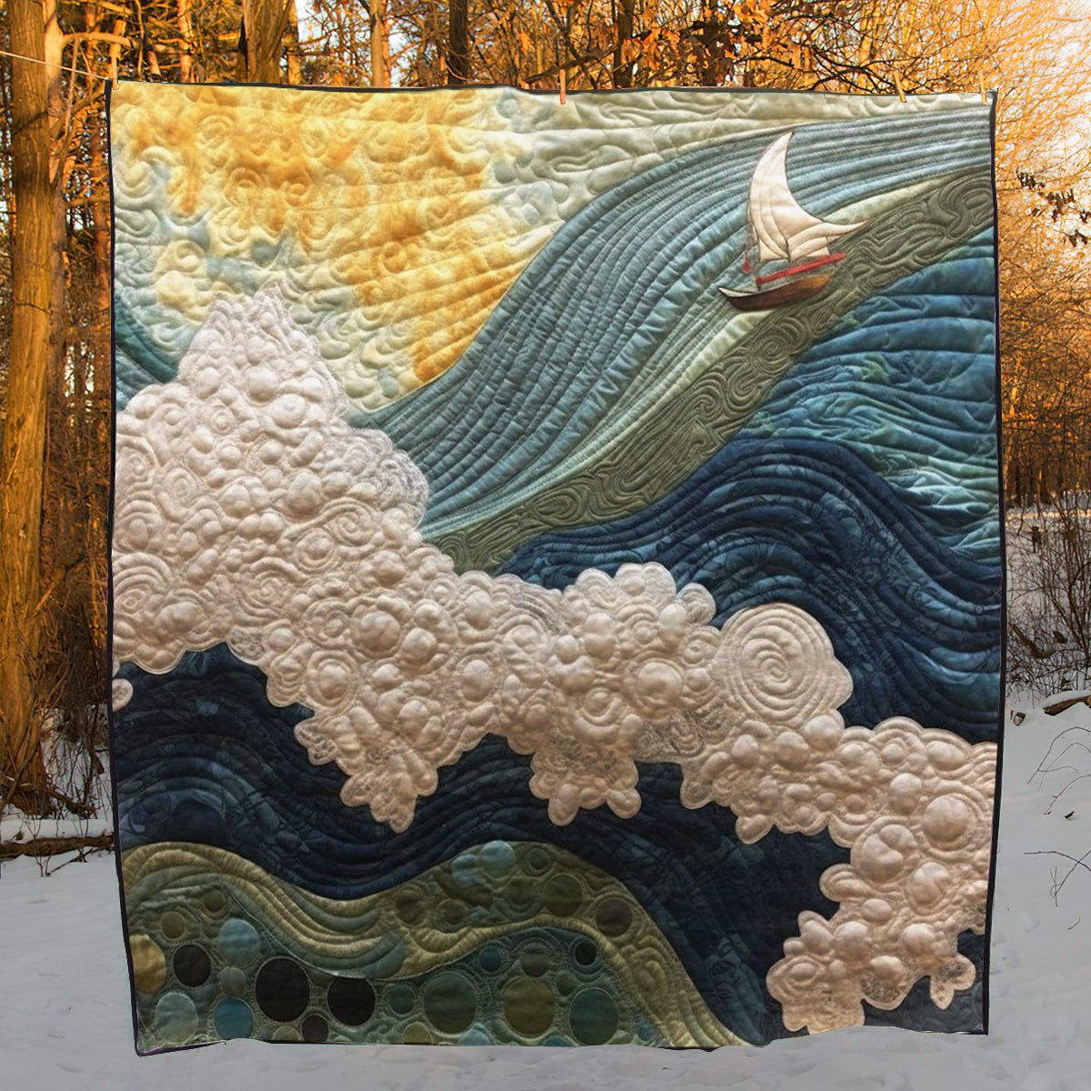 Waves CLA1510487Q Art Quilt