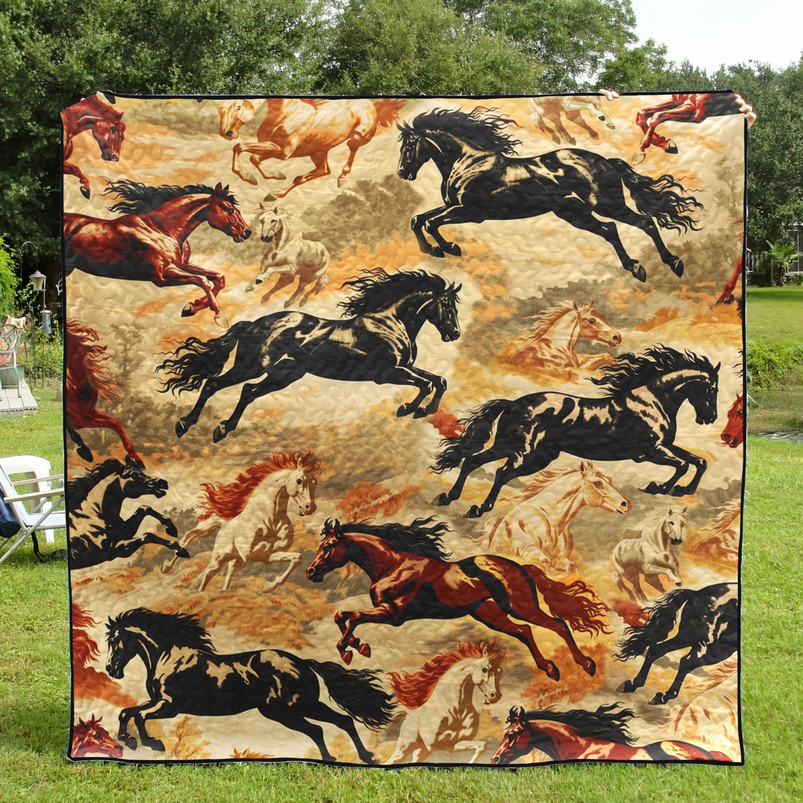 Wild Horses CLM3110328 Art Quilt