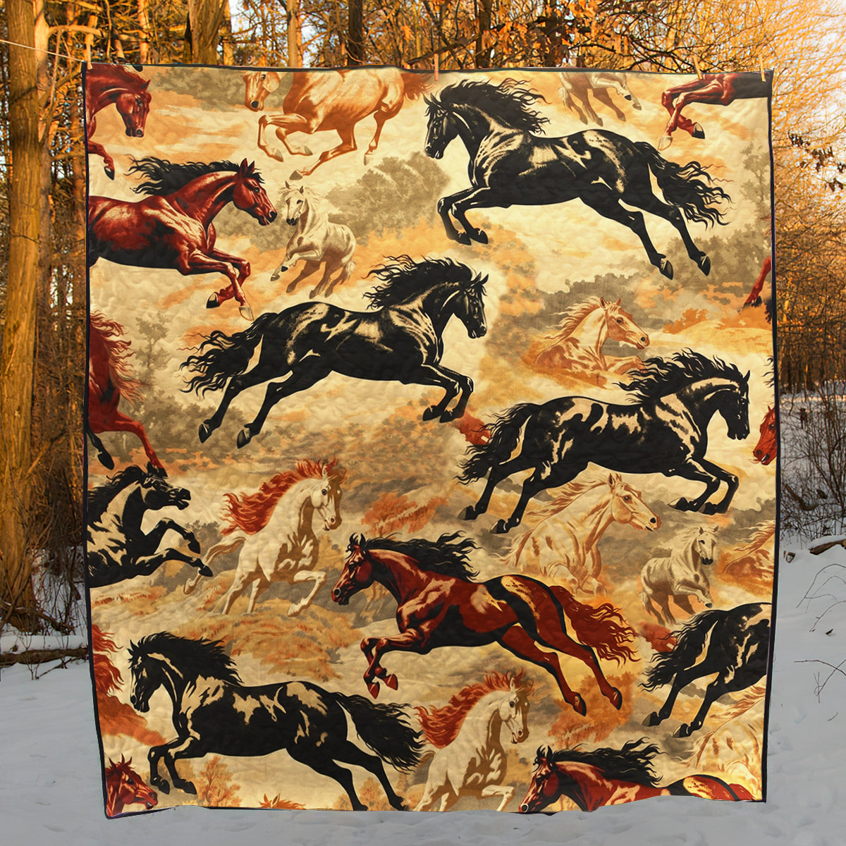 Wild Horses CLM3110328 Art Quilt