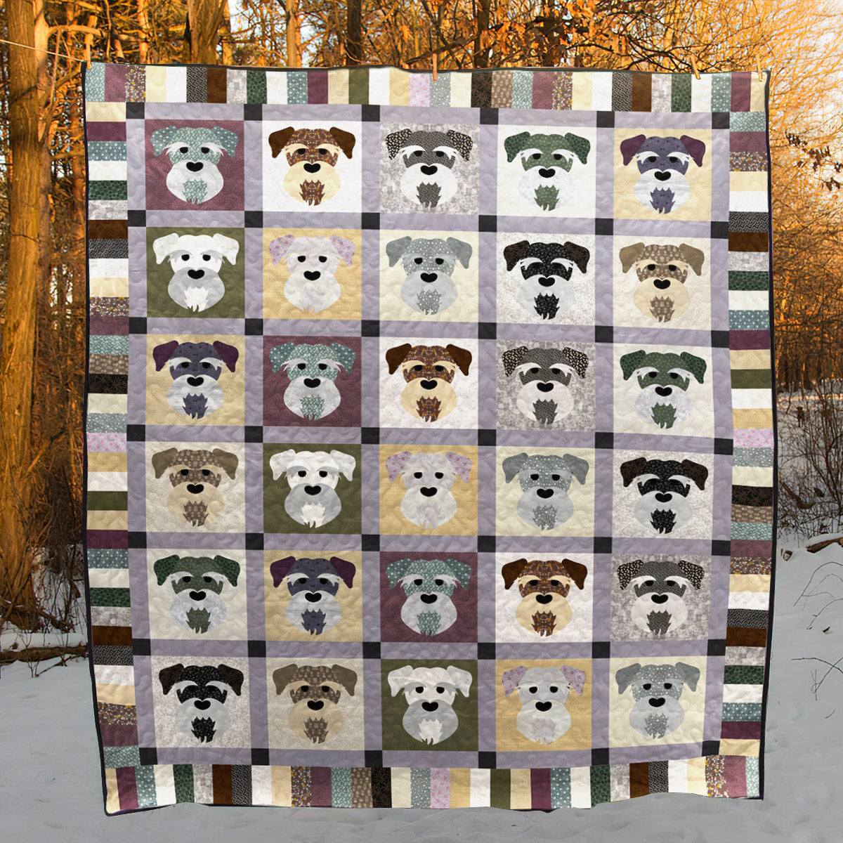 Miniature Schnauzer HN170720 Art Quilt