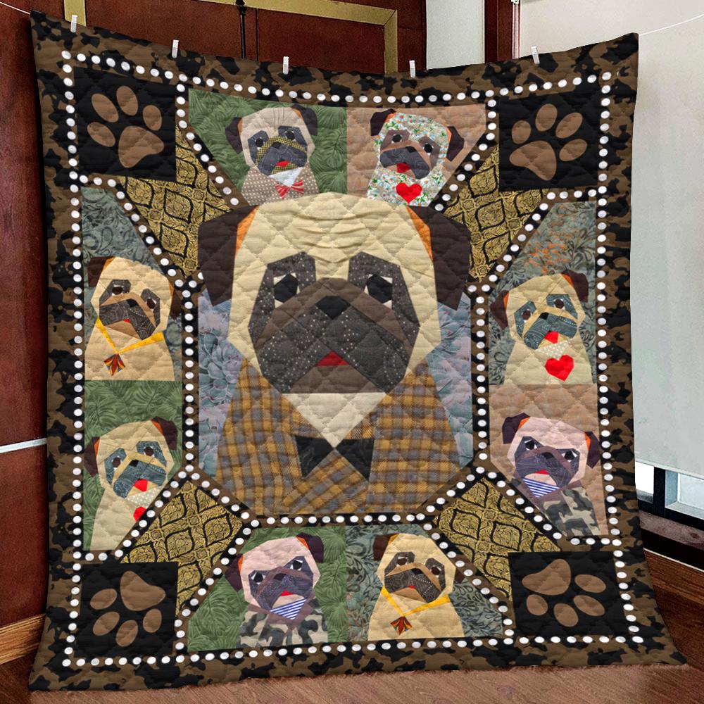 Pug Art Quilt HM151002T