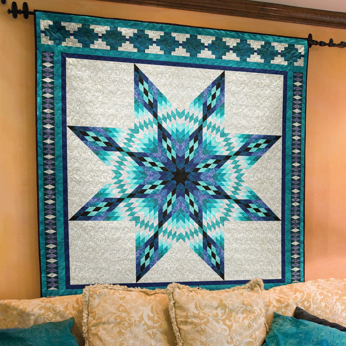 Native American Inspired Star Art Quilt TL09032301BL
