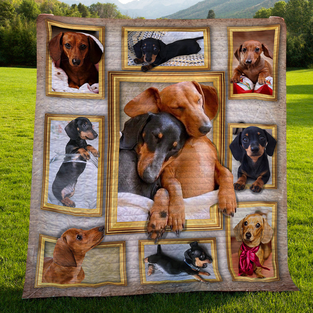3d Dachshund CLH0412001Q Art Quilt