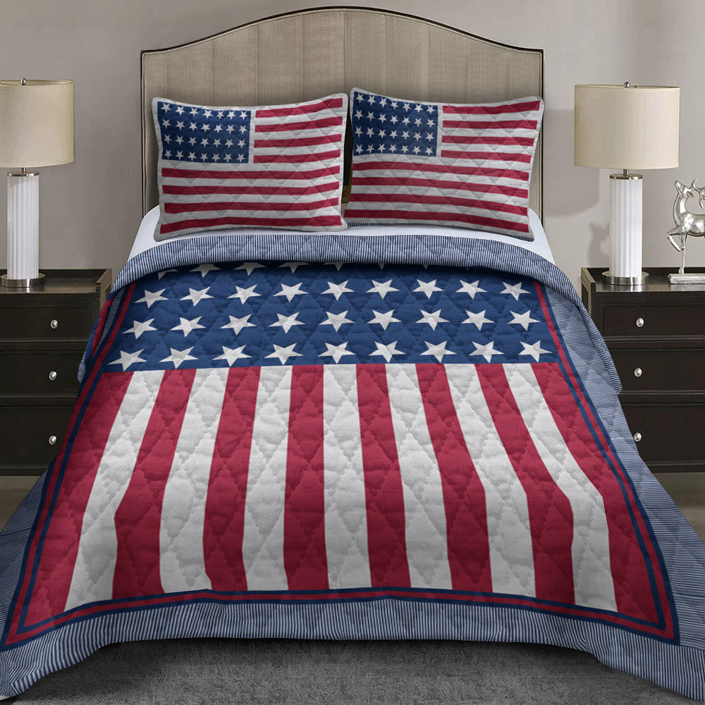 American Flag CLA3009004B Quilt Bed Set