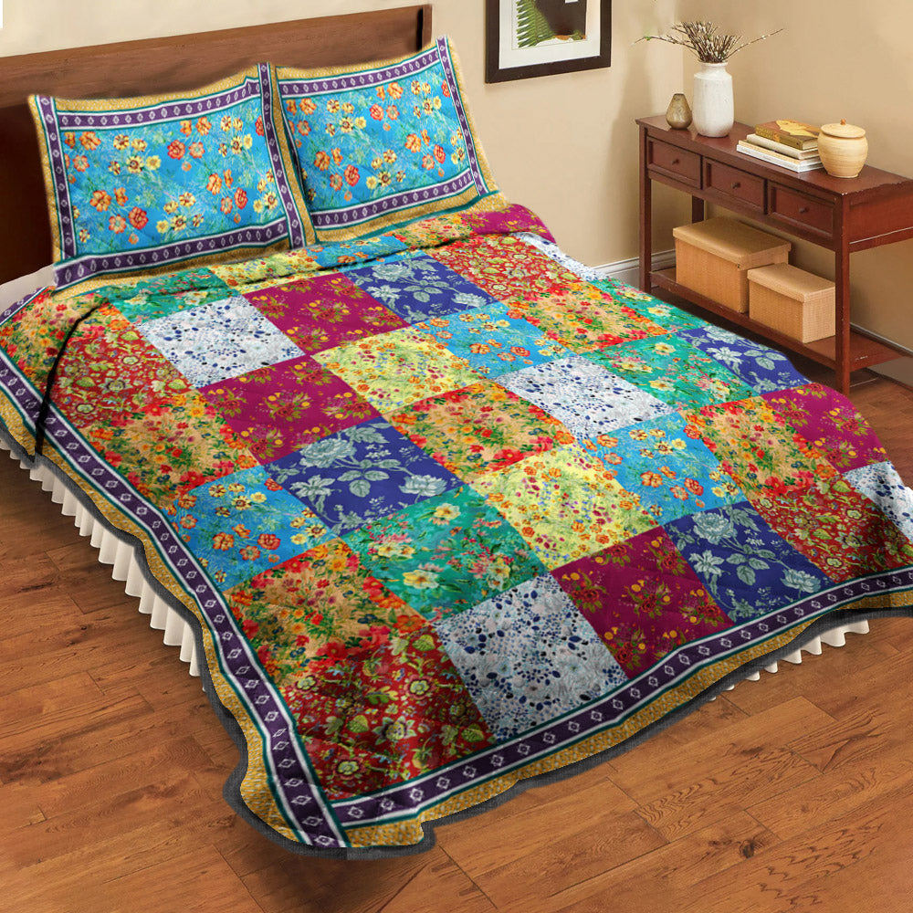 Barlow Floral Patchwork CLA29101259B Quilt Bed Set