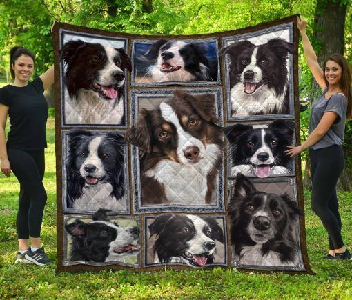 Border Collie CL08110077MDQ Art Quilt