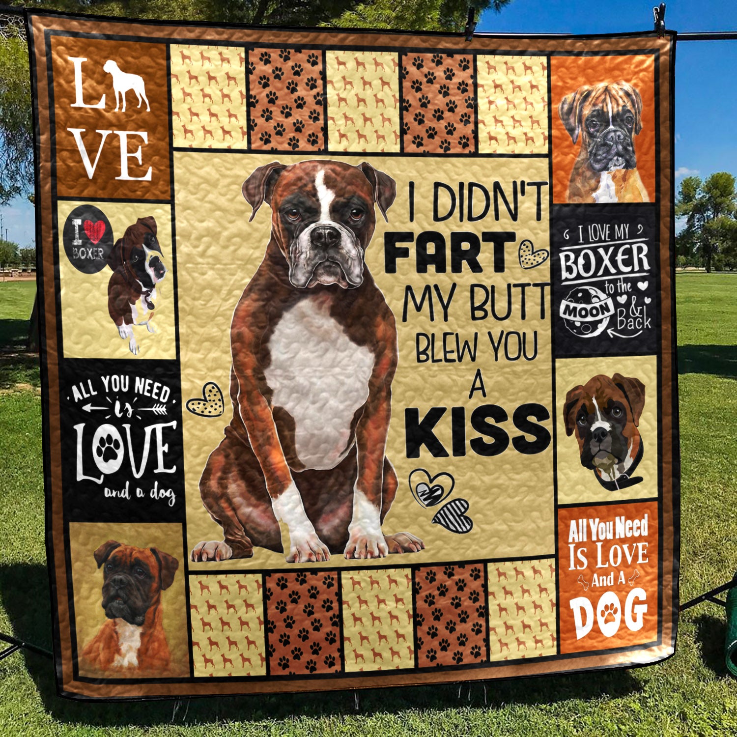 Dog quilted online blanket