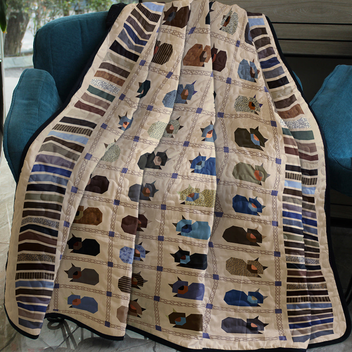 Cat CLA200678 Art Quilt