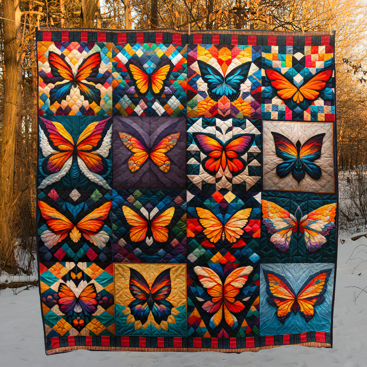 Colorful Butterfly Art Quilt TD240801Y