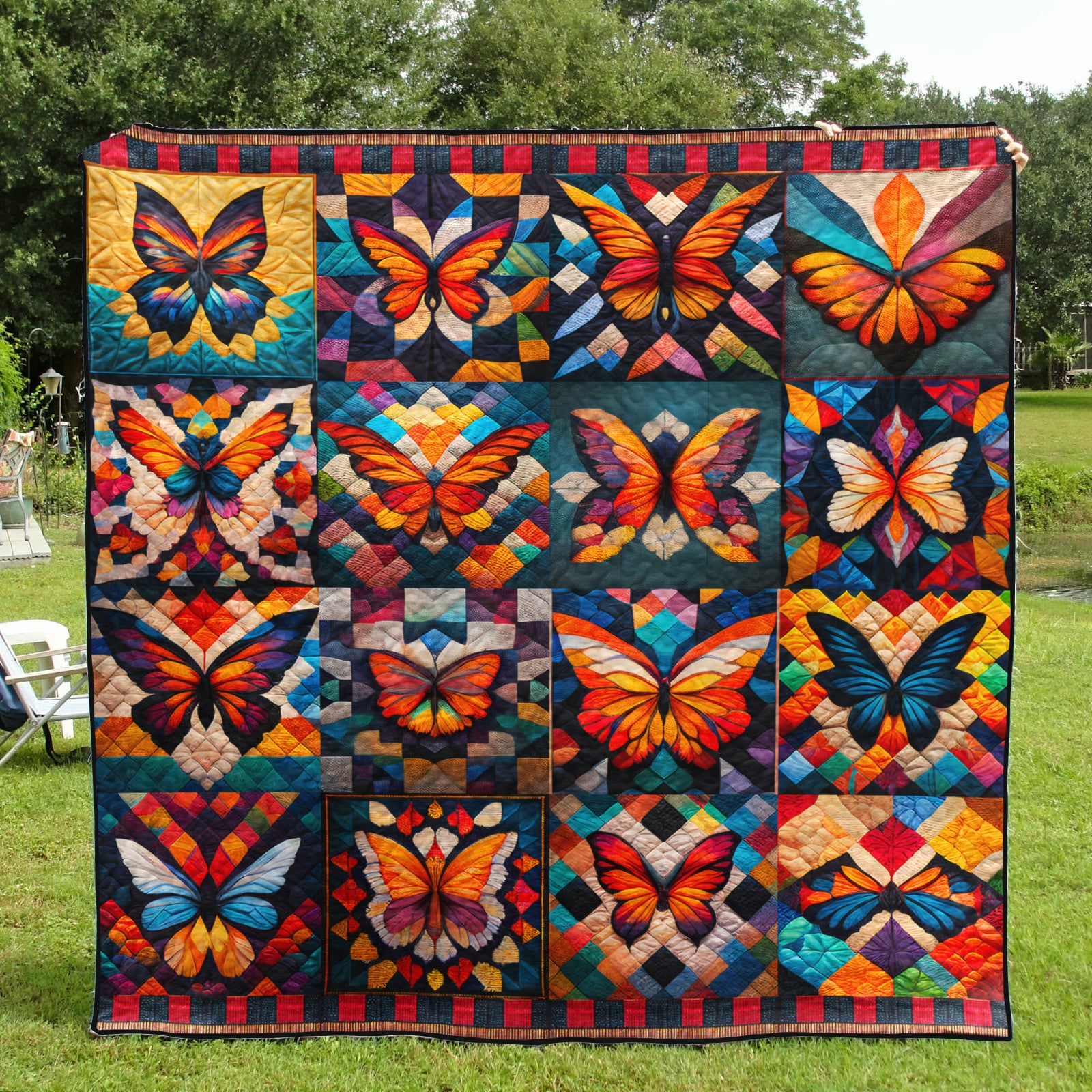 Colorful Butterfly Art Quilt TD240802Y