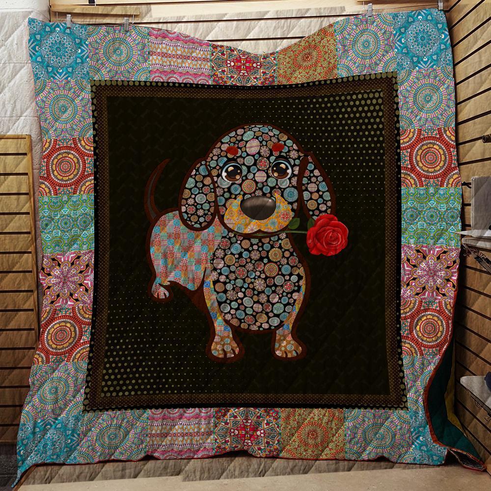 Dachshund 3d Dog CLH0511187Q Art Quilt